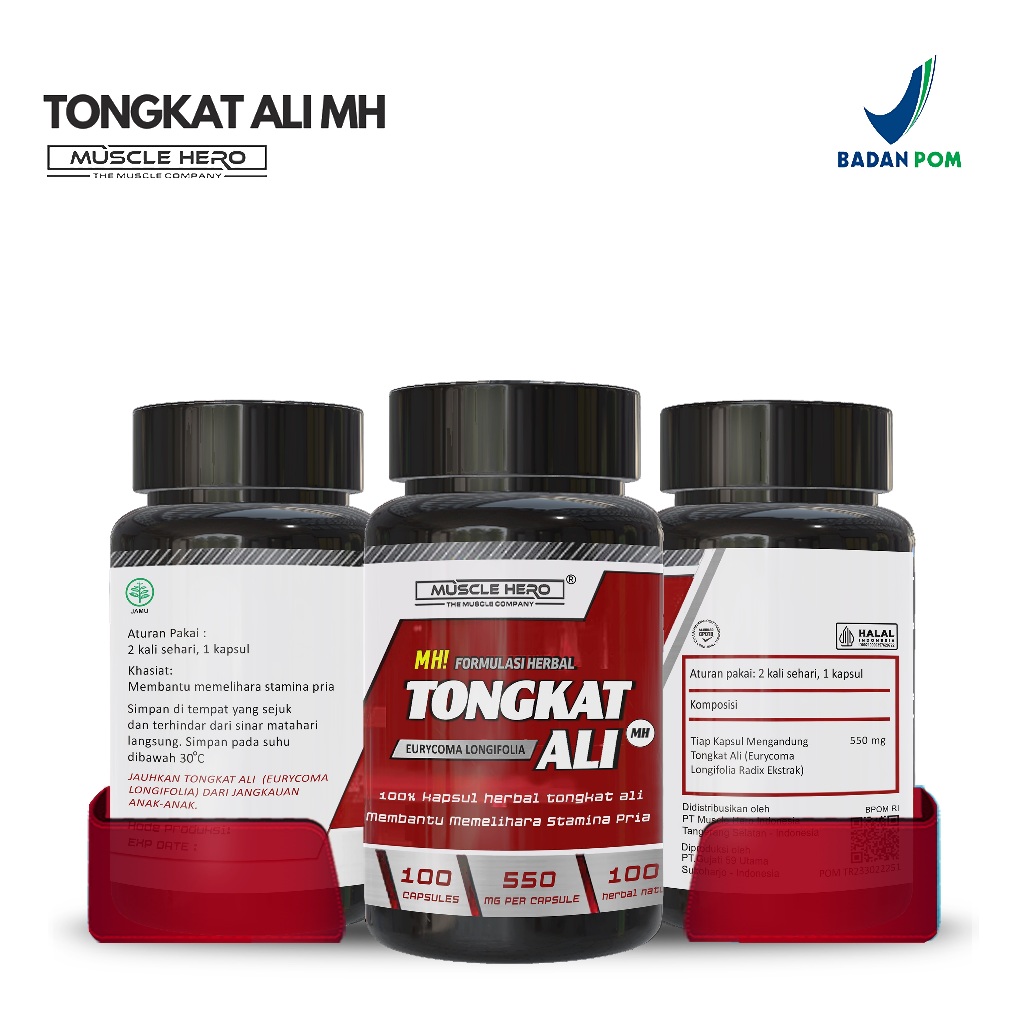 Original Tongkat Ali - MH (Muscle Hero) - 100 Kapsul BPOM