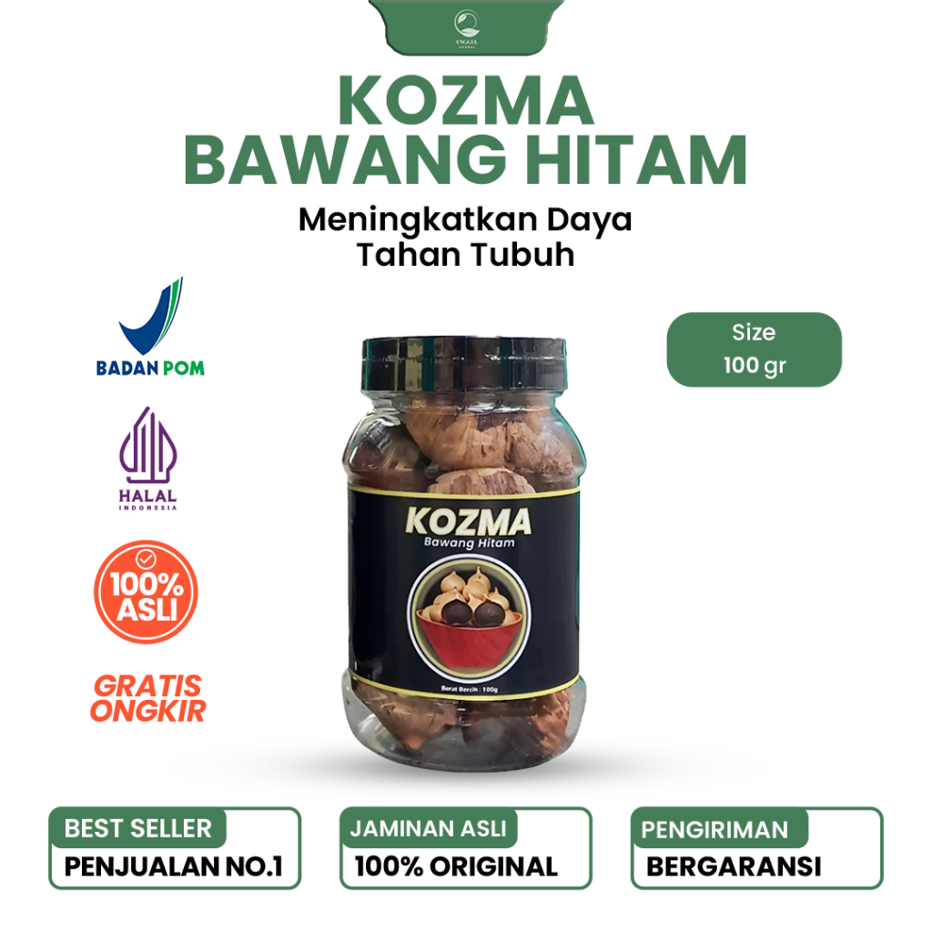 

Black Garlic | Bawang Putih Tunggal Fermentasi Kualitas Premium - KOZMA Bawang Hitam 100gr