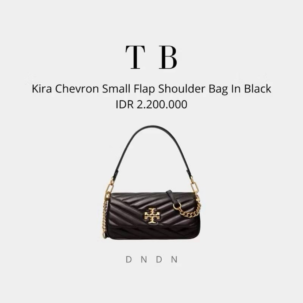 Kira Chevron Small Flap Shoulder Bag In Black