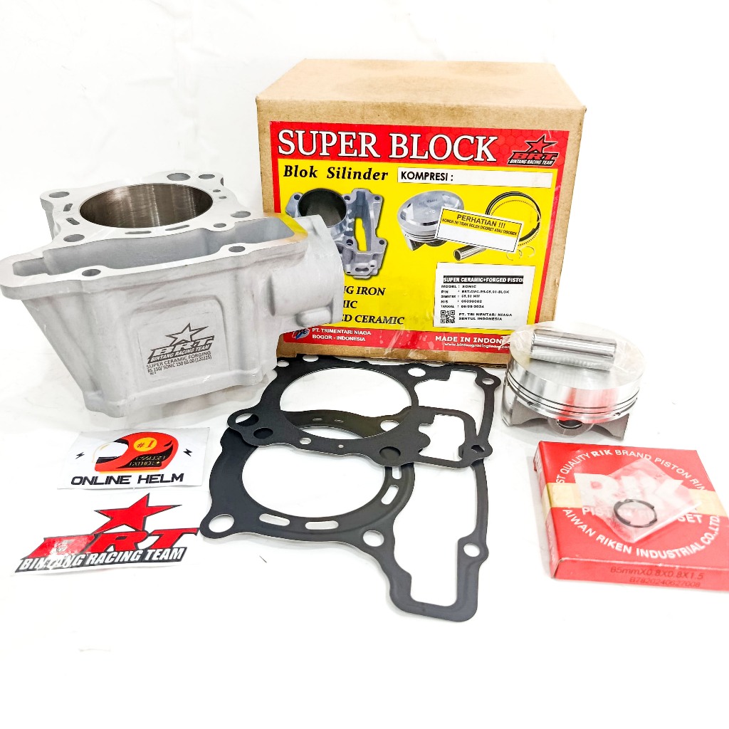 BLOK BRT CERAMIC SONIC CB 150 CBR 150R LED SUPRA GTR CBX BORE UP KERAMIK 65 63 62 57.28MM 180 190CC
