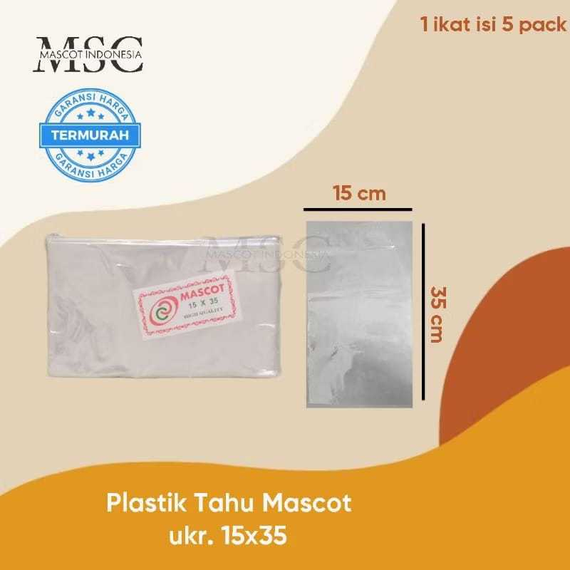 Plastik PP Tahu Bening Tipis | Plastik Tahu Merk Mascot Uk 15x35 cm