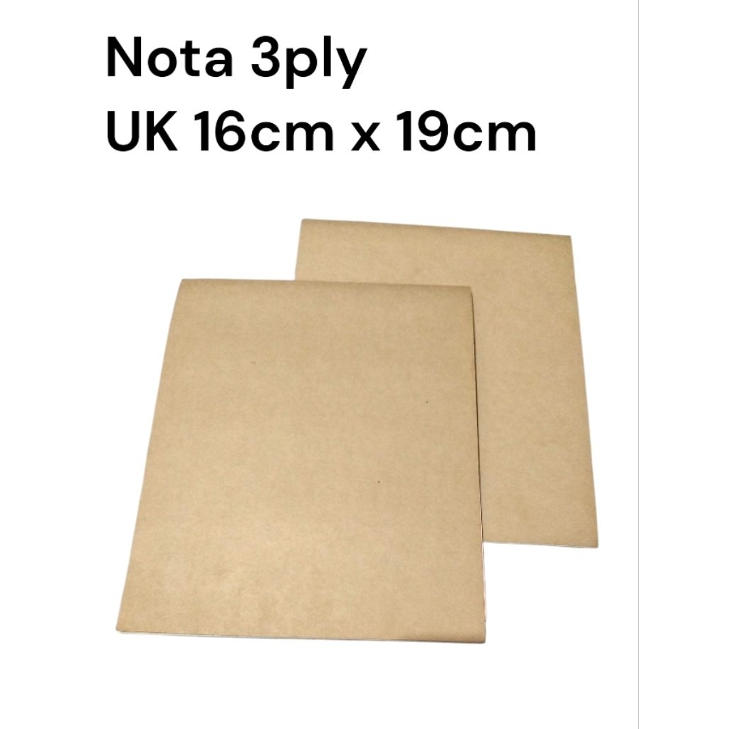 

nota 3ply ukuran 16cm x 19cm