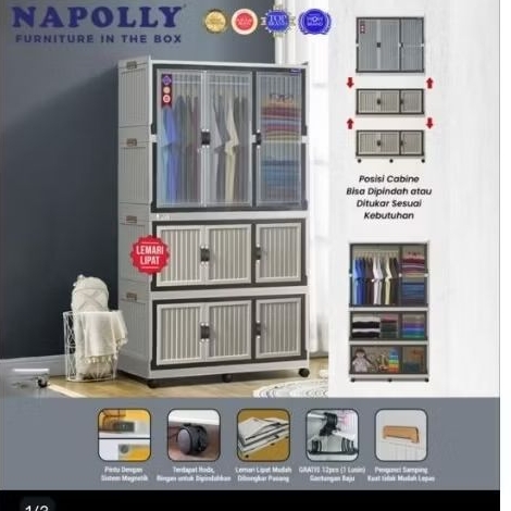 Lemari Plastik Napolly Cabinet 3211