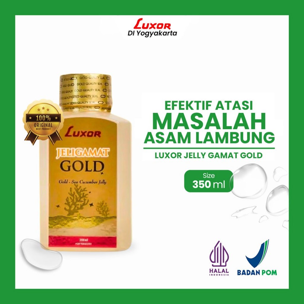 Luxor Jelly Gamat Gold luxor Jeli Jelli Gamat Gold 350ml Ekstrak Teripang 45% 100% Original