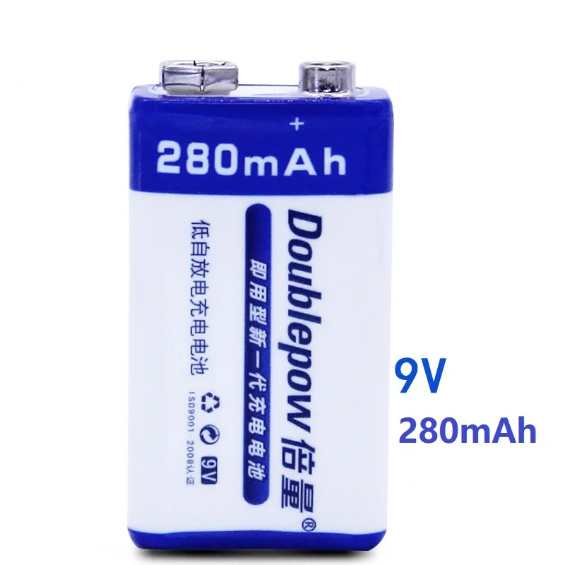 Baterai 9 V Rechargeable 1 pcs / Baterai Charger 280mAh Batu Batre Cas / Baterai Kotak Rechargeable