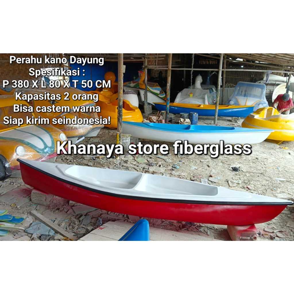 Perahu kano dayung kpsitas 2 orang Double/Perahu dayung double/wisata dayung/Perahu wisata baru