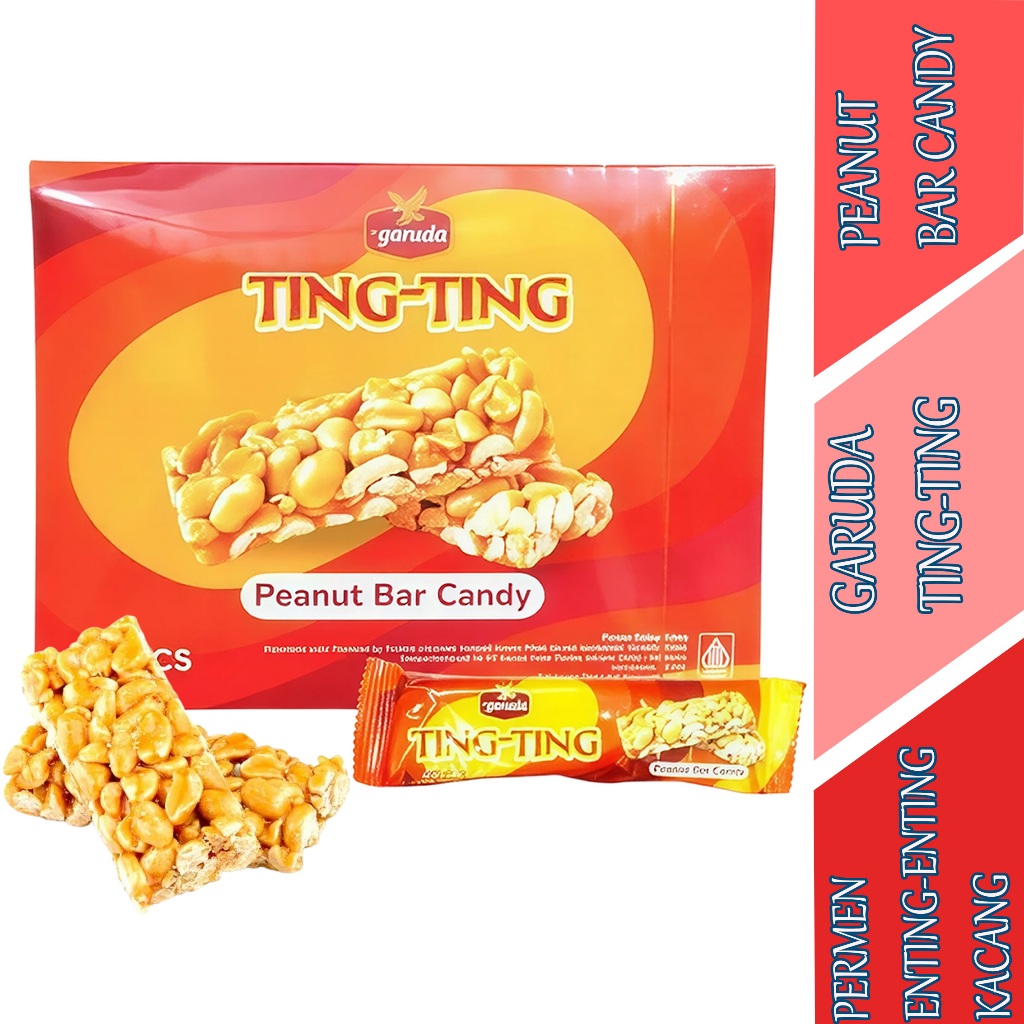 

Permen Enting-Enting Kacang - Garuda Ting-Ting - Peanut Bar Candy - 1box isi 12pcs