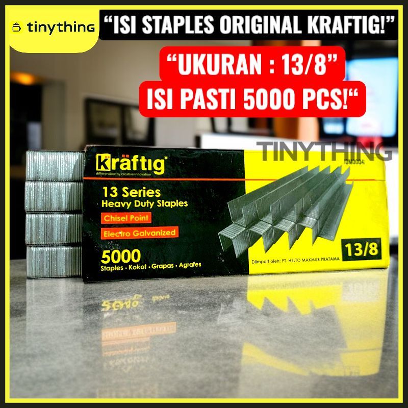 

Kraftig Isi Refill Staples Tembak Manual Ukuran 13/8 (8 MM) untuk Sofa Meja Restaurant Jok Motor Mobil DLL Kualitas Bagus