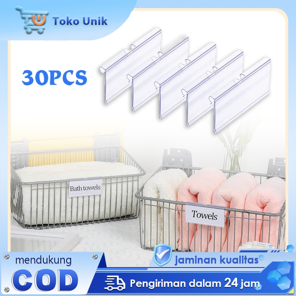 

Label Harga Barang 30pcs Price Tag Holder Label Harga Mika Label Display Harga Transparent