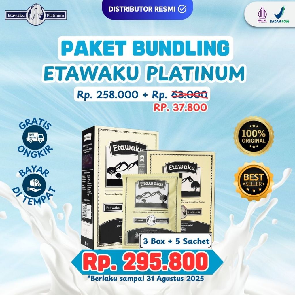 

PAKET 3 BOX Etawaku Platinum Original - Susu Kambing Bantu Atasi Masalah Pernafasan dan Nyeri Sendi