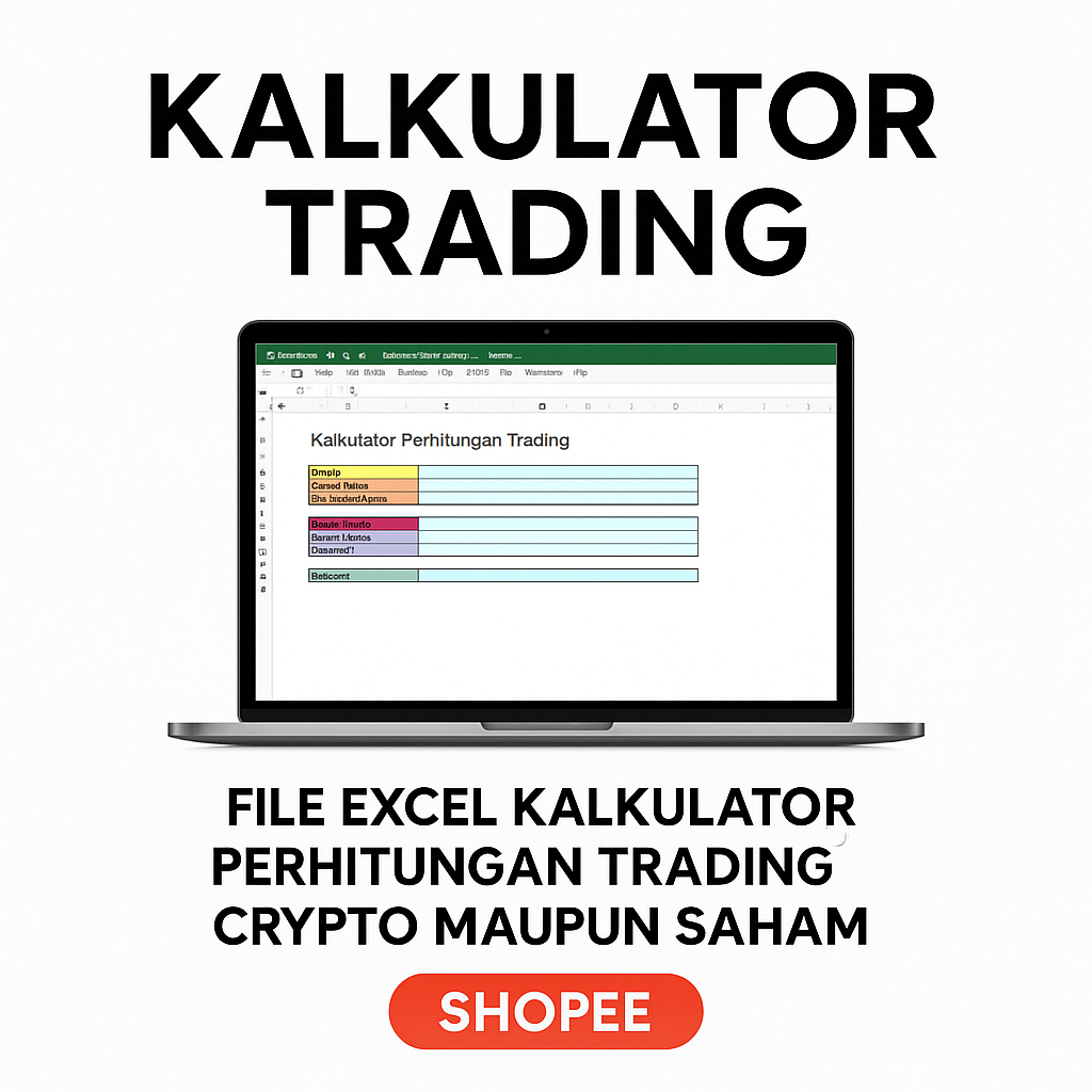 Jual File Kalkulator Trading Crypto & Saham - Excel Otomatis