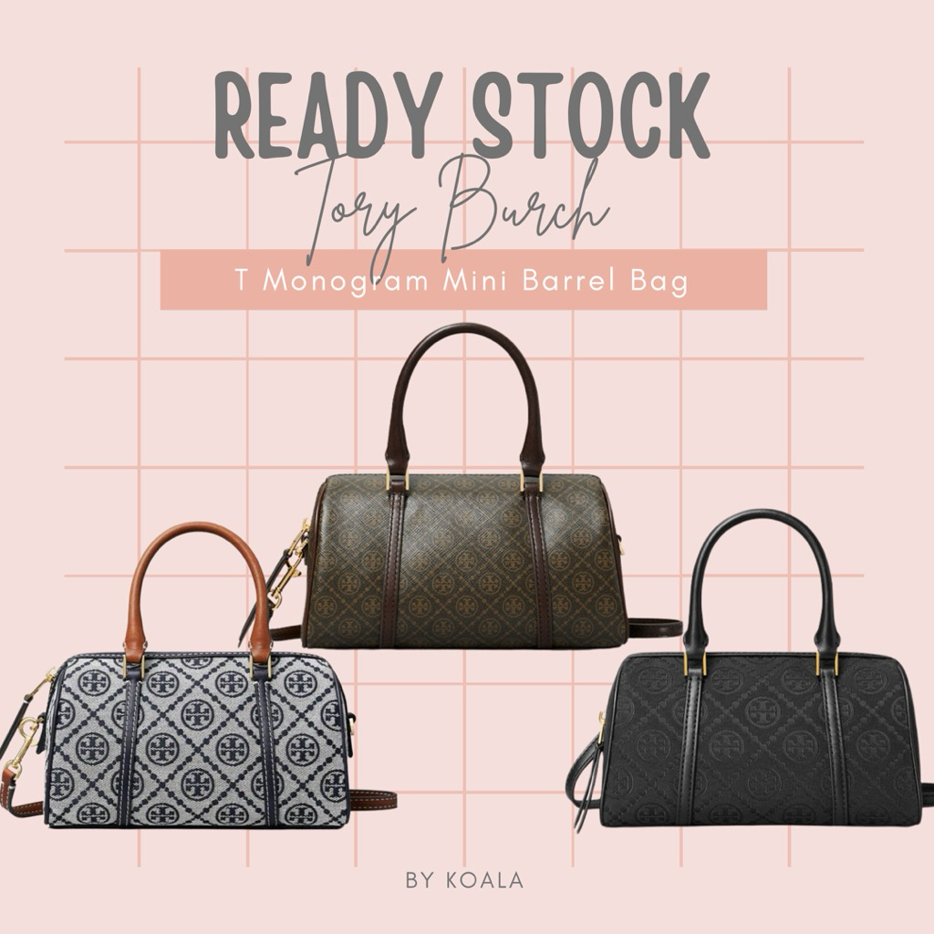 Tas Tory Burch T Monogram Mini Barrel Bag