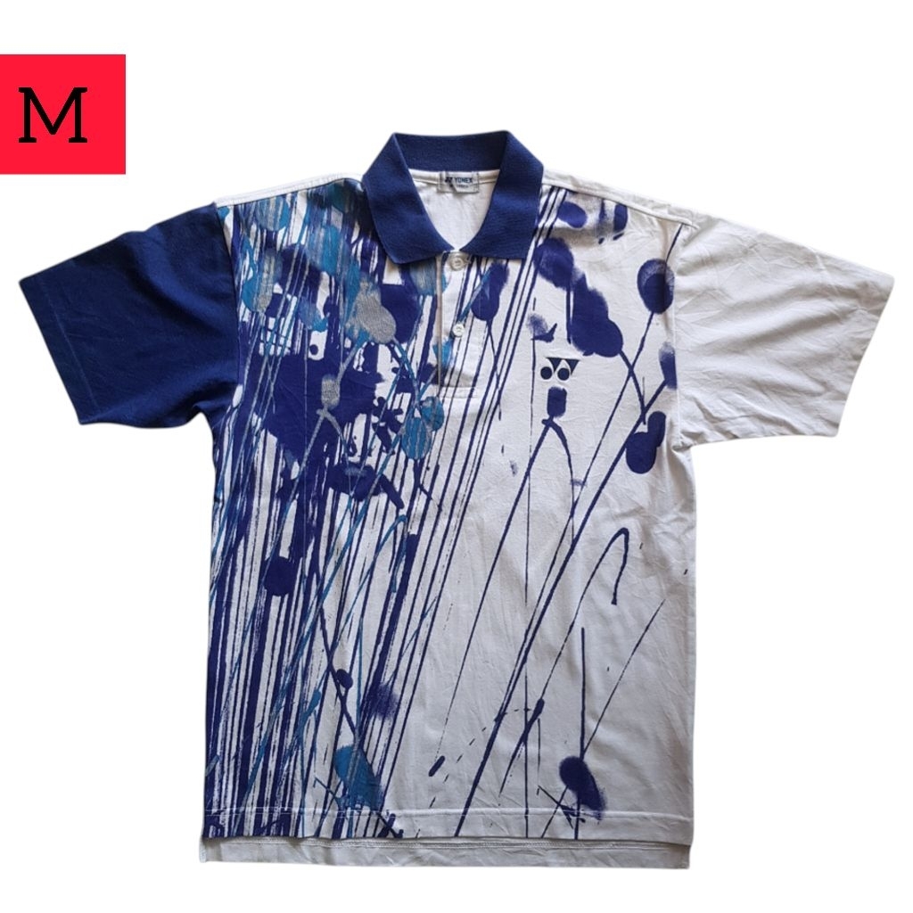 Kaos kerah olahraga badminton - tenis YONEX Vintage 90s Made in Japan ( size M )