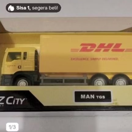 Miniatur Truk DHL Pajangan preloved good condition