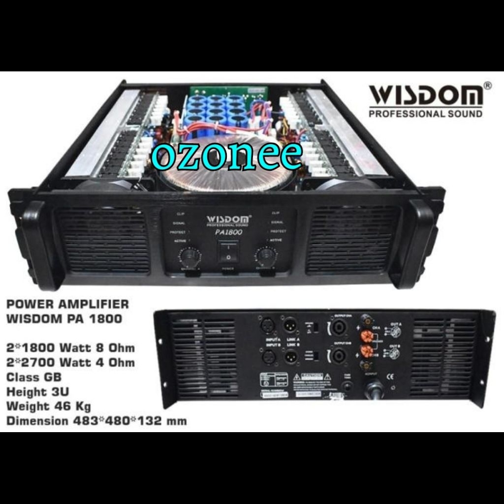 Power Amplifier Wisdom PA1800 PA-1800 Original
