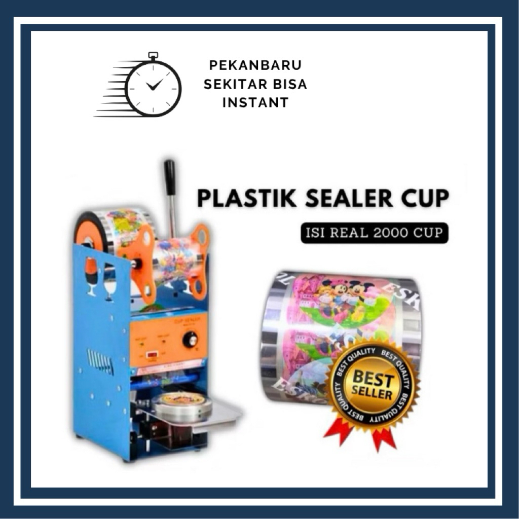 PLASTIK LID CUP GELAS/PLASTIK CUP SEALER/LID CUP SEALER/SEAL CUP ISI 2000 CUP