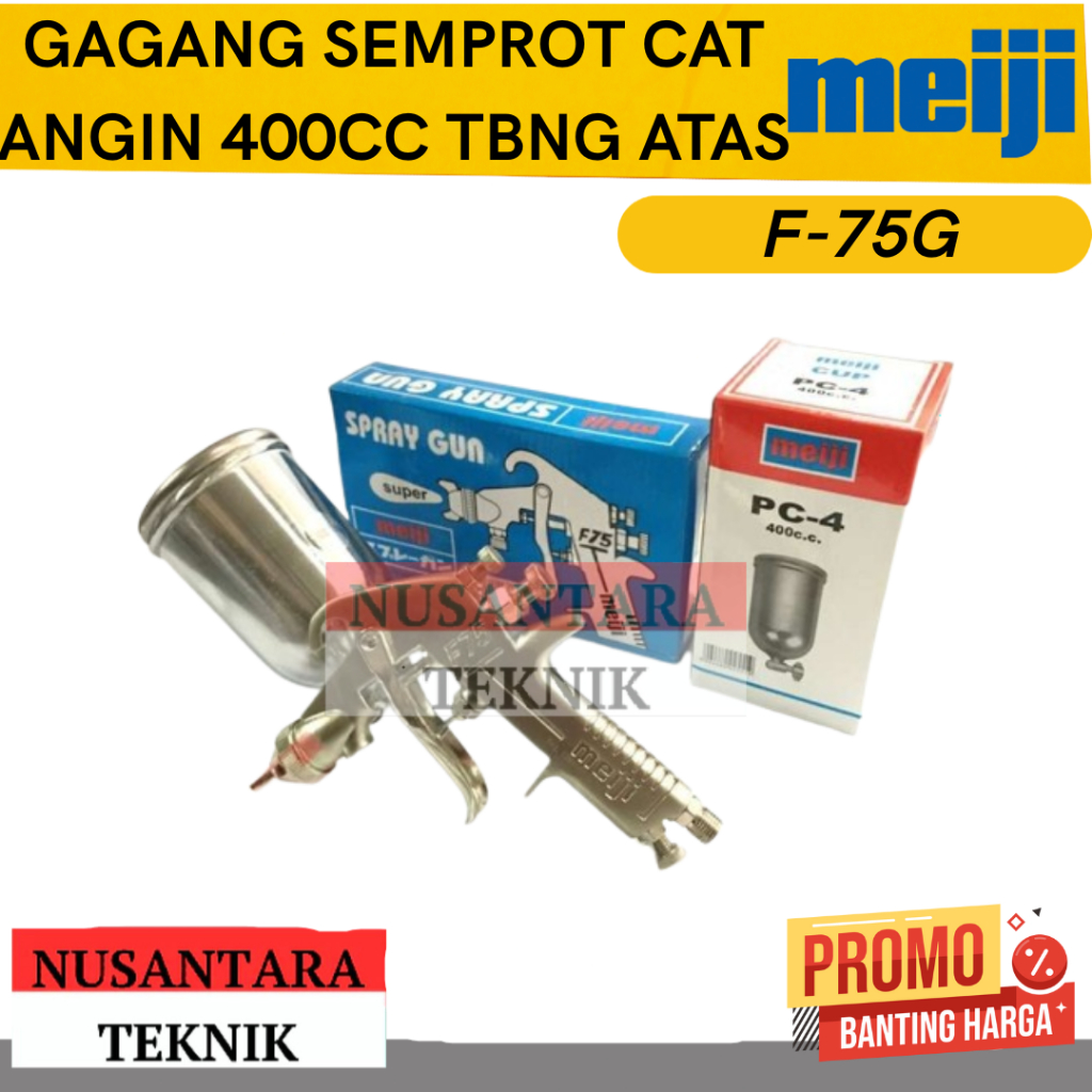 SEMPROT CAT Spray Gun Meji R3G F75 Top Spray Gun MEIJI Tabung Atas R3 / R-3 / R3G SEMPROT CAT ANGIN 