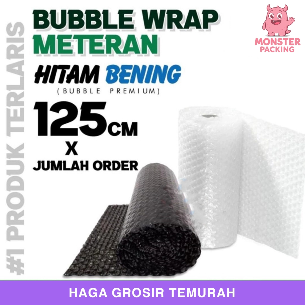 

Plastik Bubble Wrap Eceran (125CM x JUMLAH METER) DKM murah / METER