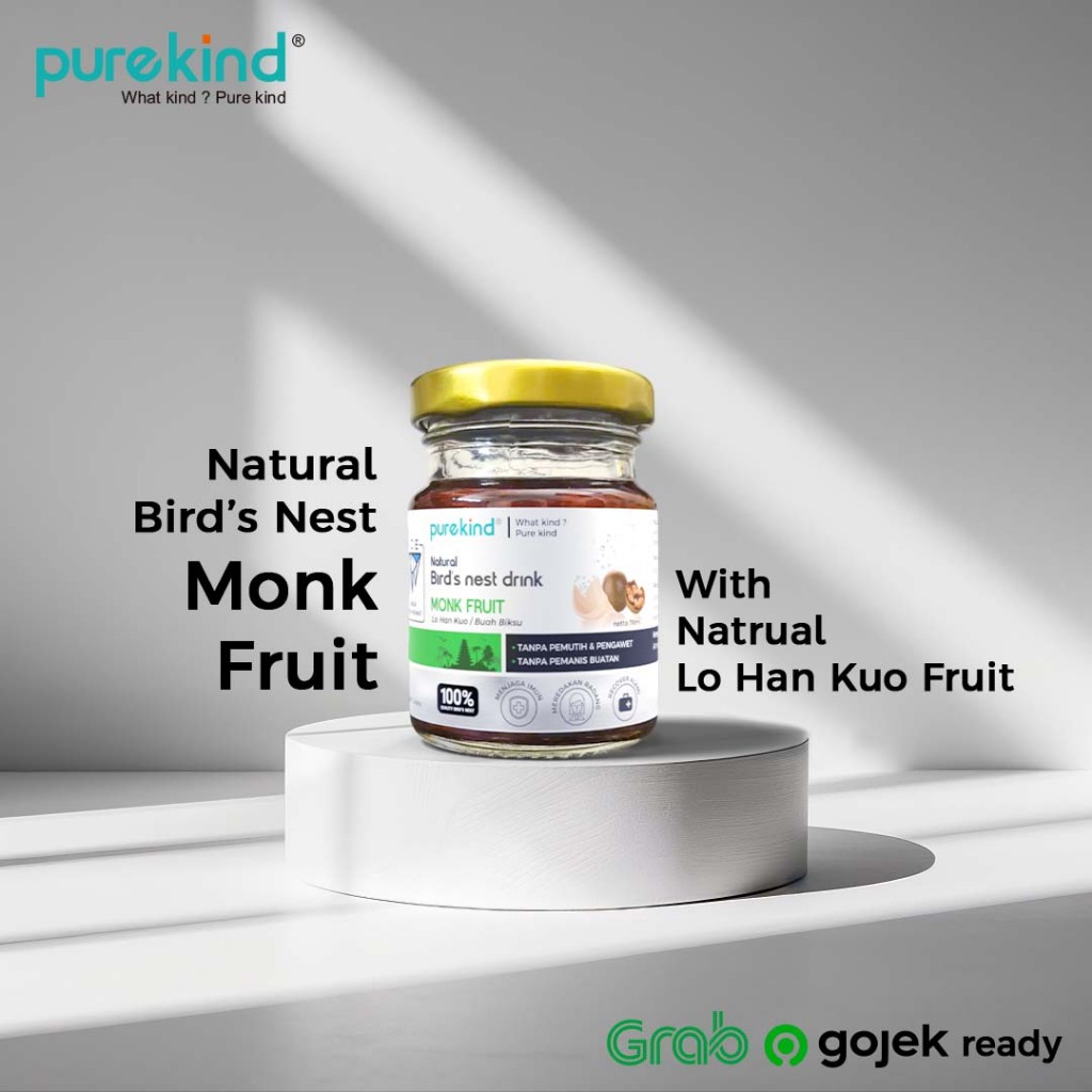 

Minuman Sarang Burung Walet Bird's Nest Drink Varian Monk Fruit dengan Tambahan Buah Lo Han Kuo