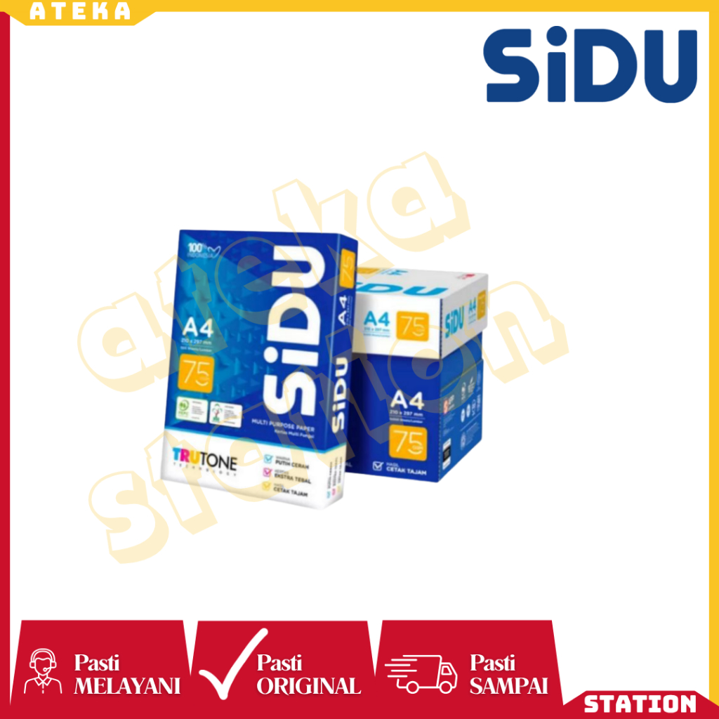 

[INSTANT] Kertas HVS A4 F4 75gr SIDU / Sidu A4 F4 75 Gr