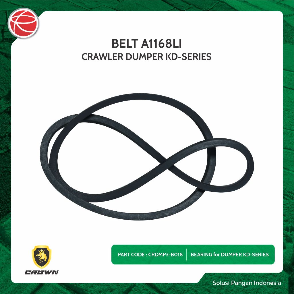 BELT A1168LI / SPAREPART FOR CROWN DUMPER KD SERIES / ALAT ANGKUT SERBAGUNA / CRAWLER DUMPER