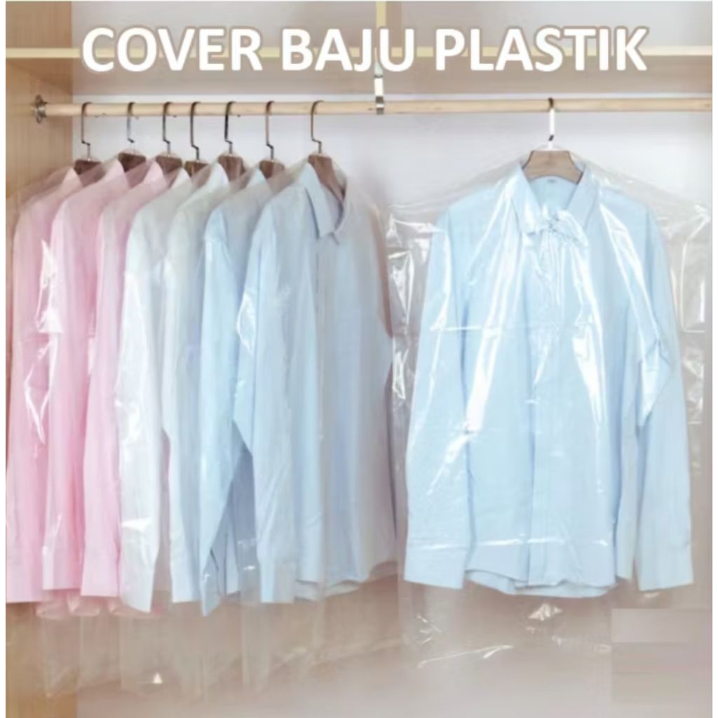 Plastik Transparan Pelindung Baju Dari Debu / Cover Baju / Anti Debu Plastik / Plastik Pembungkus La