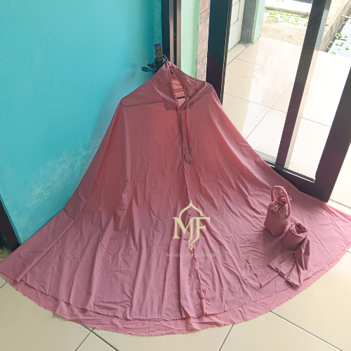 Mukena Parasut Polos Travelling free sajadah - Mukena Travelling Mukena By Moslem Fashion