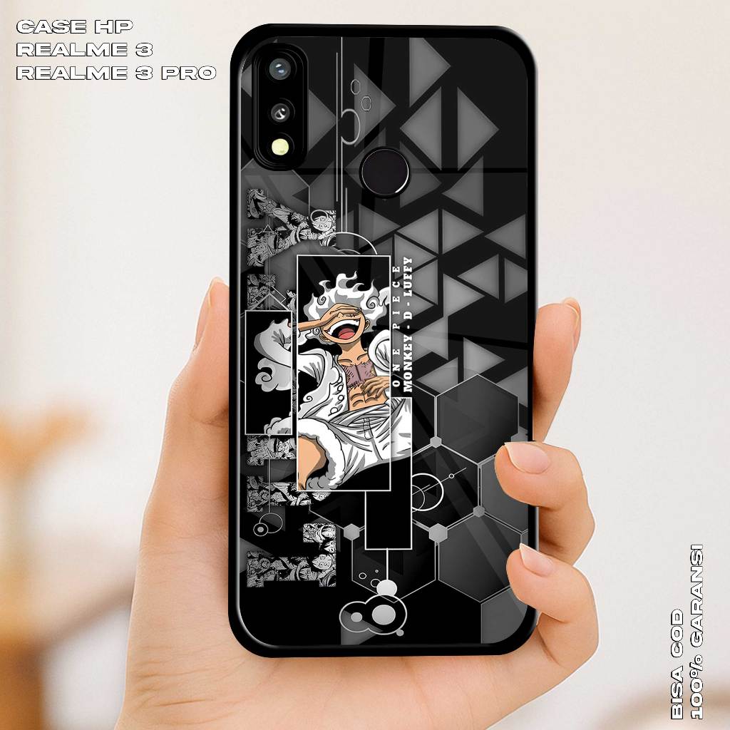 Case REALME 3 - REALME 3 PRO Softcase Premium Matte Hard Case - Case Hologram Glossy Motif Luffy Gea