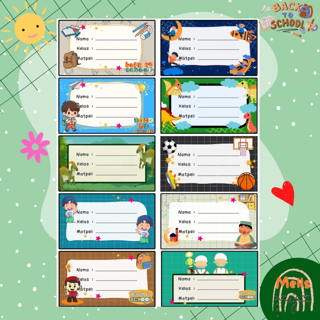 

STIKER MATA PELAJARAN BUKU SEKOLAH ANAK