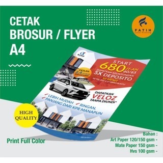 CETAK BROSUR MURAH/CETAK BROSUR A4/CETAK BROSUR HVS A4/CETAK BROSUR HVS 80 GSM-FATIH PRINTING