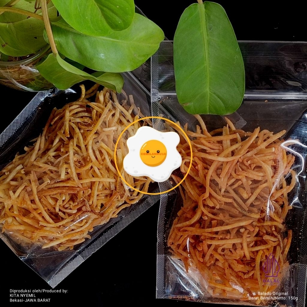 

Keripik pisang stik renyah cemilan sehat Original Balado manis asin 150gram