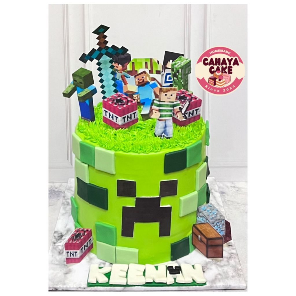 

Minecraft Custom Cake / Kue Ulang Tahun Minecraft/ Kue Ultah Anak Laki Laki