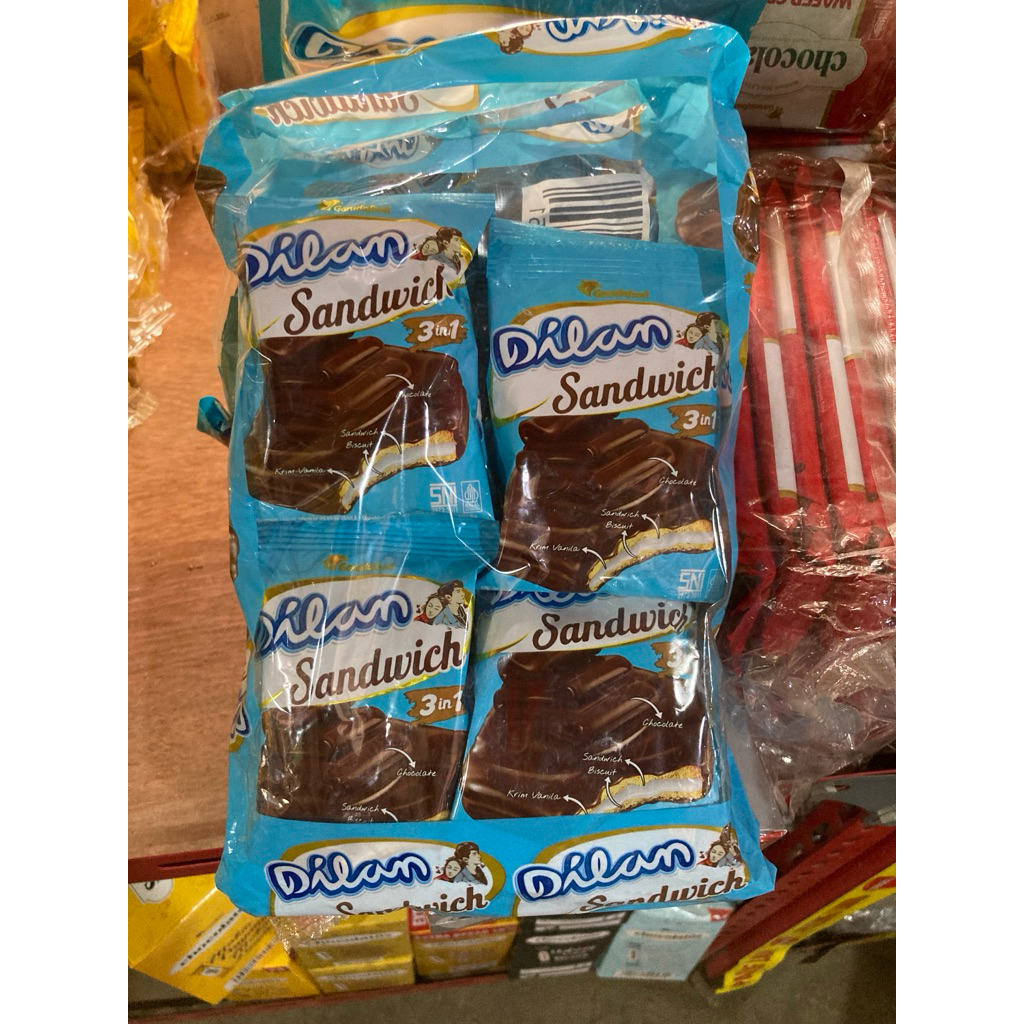 

(10 pcs) DILAN SANDWICH cokelat isi 10 pcs