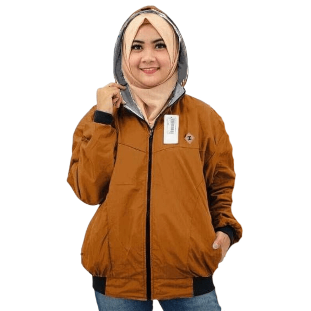 JAKET 2IN BOLAK BALIK CEWE/COWO /JAKET BB WANITA JUMBO