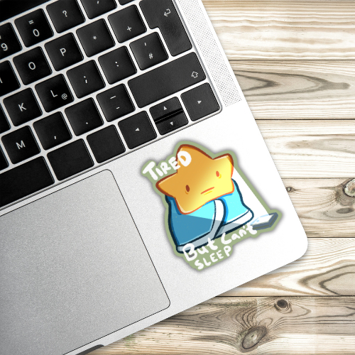 

Joyful Odyssey Stickers - Tired but cant sleep Ray