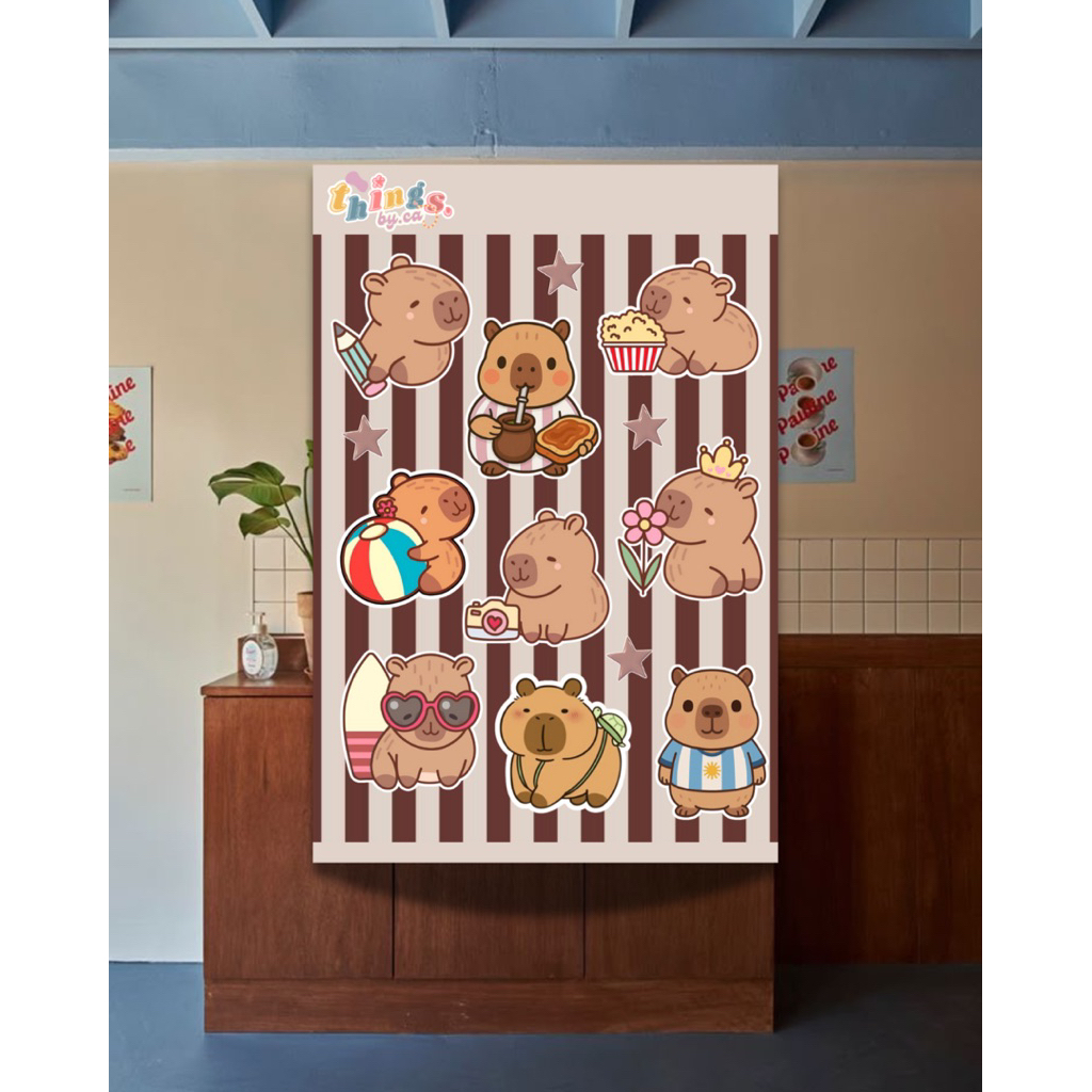 

sticker sheet capybara | sticker | caathelabels