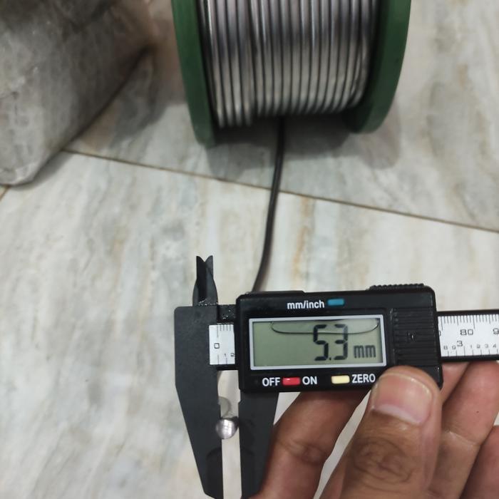 timah lidi 5,3mm bahan slug / lead wire/ timah gulung tinol