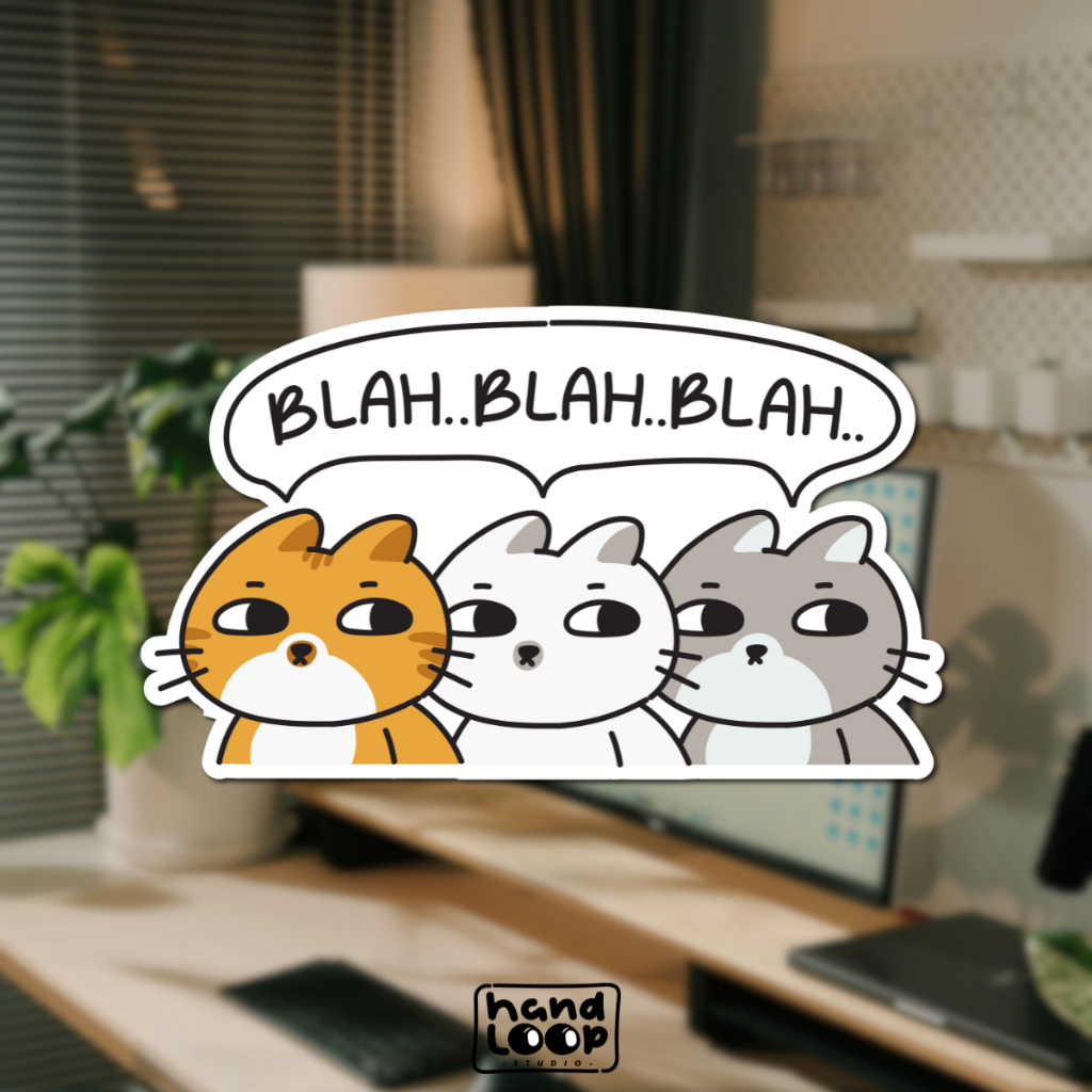 

Sticker Blah Blah Blah Vinyl Waterproof Outdoor Handloop