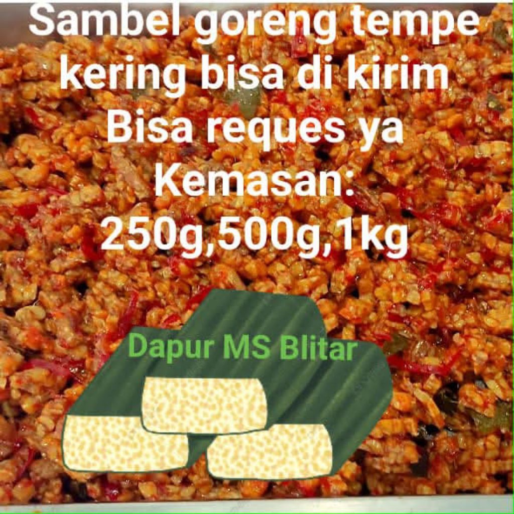 

Sambel goreng kering tempe , orek tempe, 250gr, 500gr, 1kg