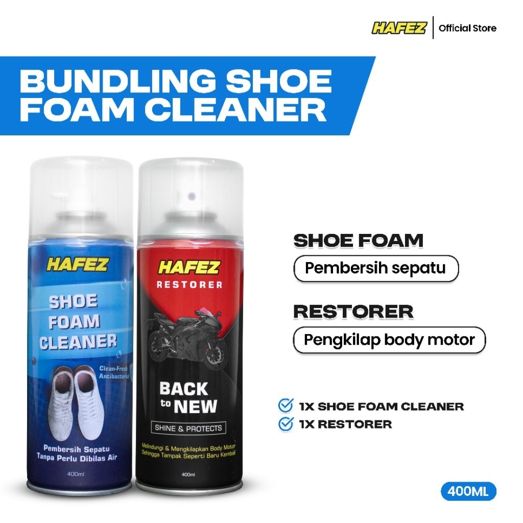 Bundling Hafez Restorer dan Hafez Foam Cleaner