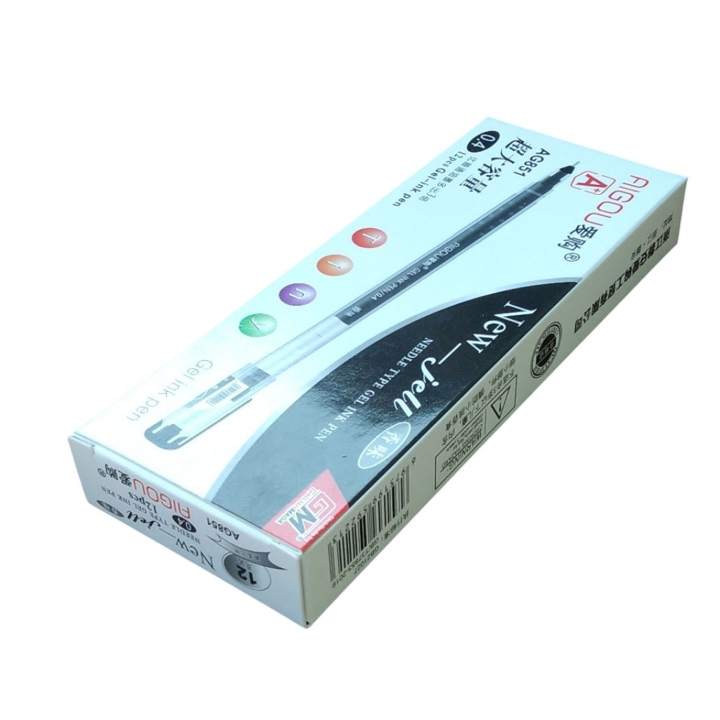 

aigou pulpen gel hitam ballpoin bolpen 1pak 12pcs