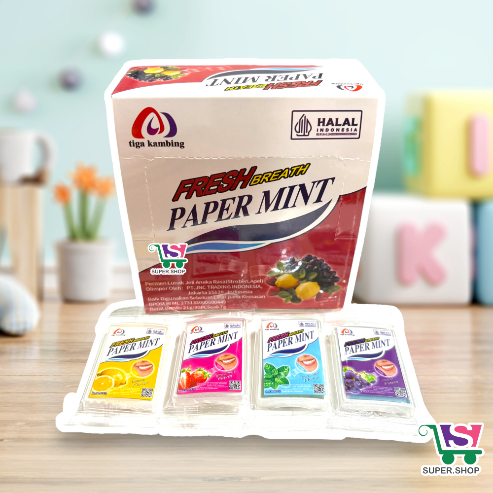 

Paper Mint Fresh Breath Permen Kertas Tipis Viral BOX (isi 30 pcs)