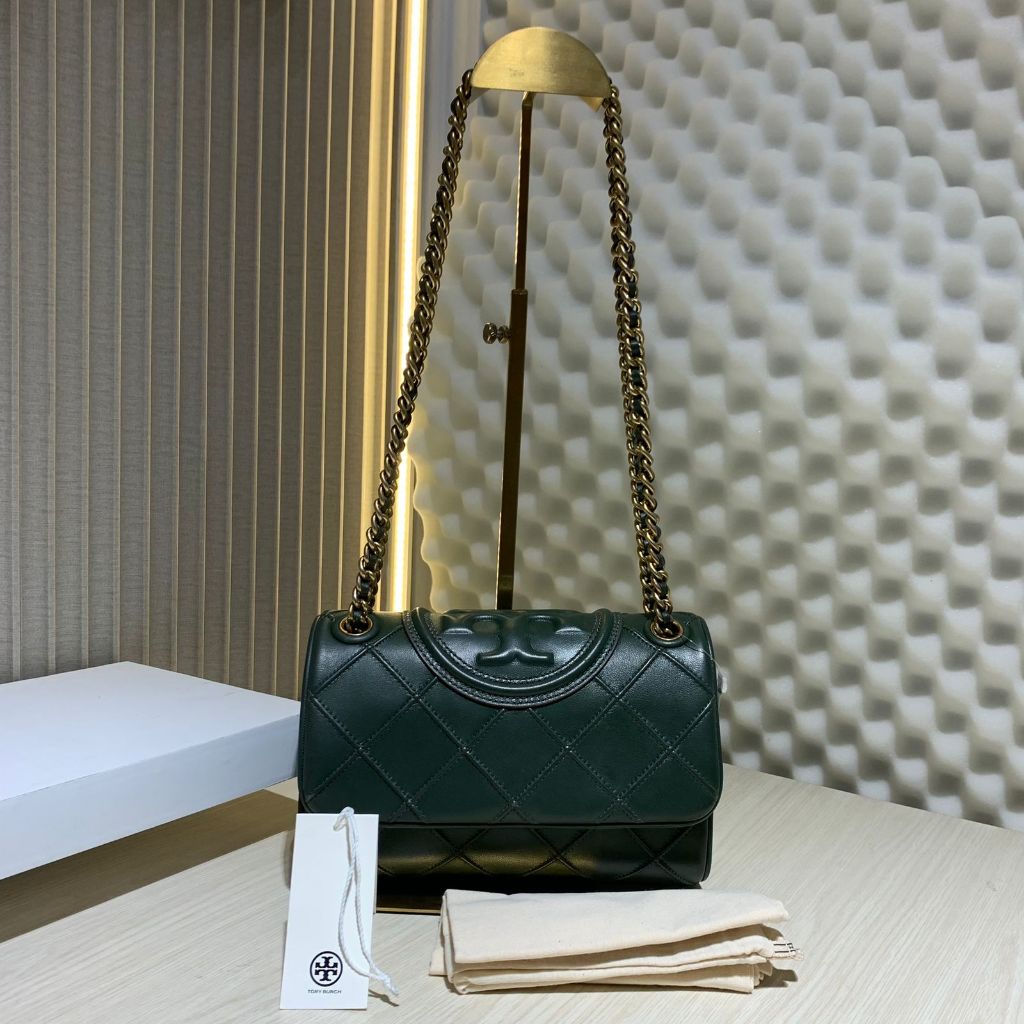 Tas Tory Burch Fleming Soft Small Convertible Shoulder Bag Sycamore PRELOVED