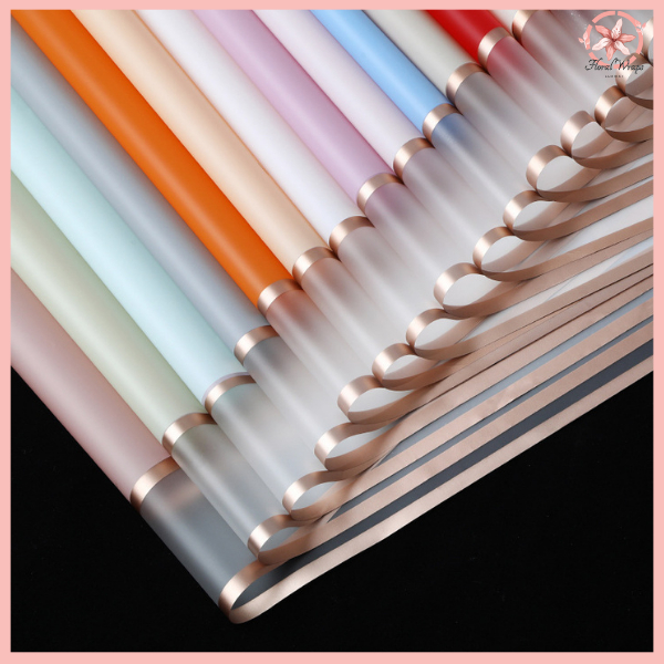 

Kertas Buket Double Line Frame Gold Cellophane Flower Wrapping kB6132