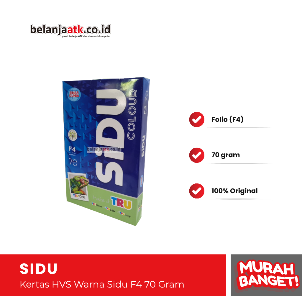 

Kertas HVS Warna Sidu F4 70 Gram