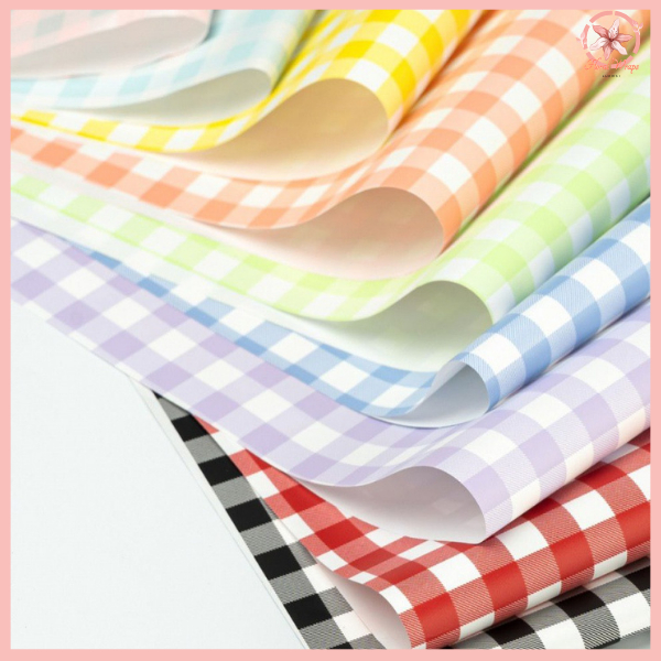 

Kertas Buket Taplak Cellophane Ecer Lembaran Bunga Wrapping Paper Square Pattern Motif Kotak 6012