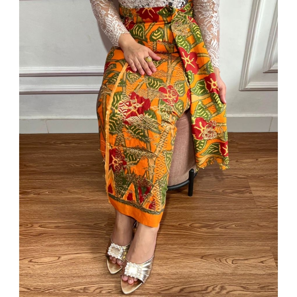 Ready Kamen ENDEK Katun Tumpal Tretes Set Selendang / kamen Bali lembaran / kamen katun endek