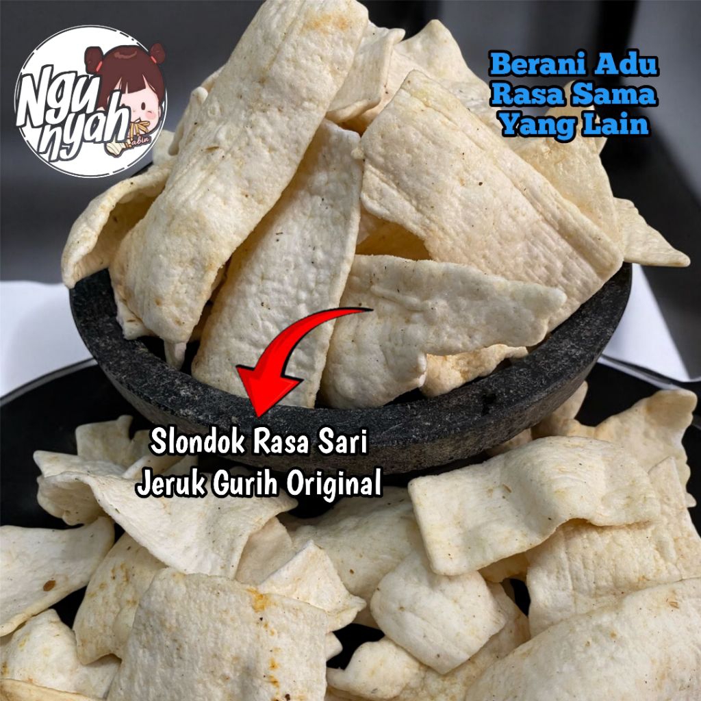

Cemilan Slondok Rasa Sari Jeruk Gurih Original 1kg