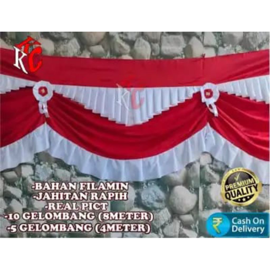 Background umbul umbul bendera merah putih