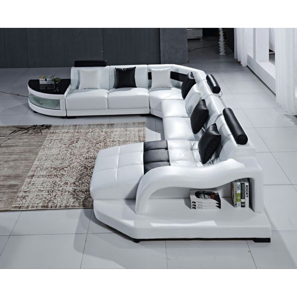 sofa robot minimalis sofa custom modern sofa L jumbo sopa L shape sofa kulit sintetis